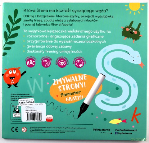 Bazgraki i alfabet. Kapitan Nauka - Monika Sobkowiak [KSIĄŻKA]