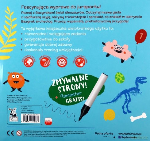 Bazgraki i dinozaury. Kapitan Nauka - Monika Sobkowiak [KSIĄŻKA]