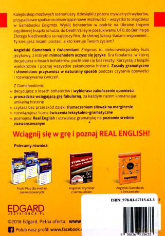 Enigmas. Angielski. Gamebook z ćwiczeniami - Kevin Hadley [KSIĄŻKA]
