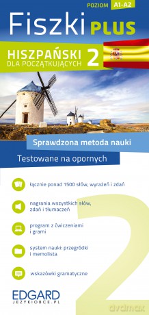 Hiszpański. Fiszki PLUS dla początkujących 2. Poziom A1-A2 - Magdalena Jachowicz [KSIĄŻKA]