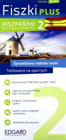 Hiszpański. Fiszki PLUS dla początkujących 2. Poziom A1-A2 - Magdalena Jachowicz [KSIĄŻKA]