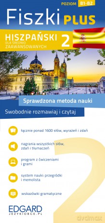 Hiszpański. Fiszki PLUS dla średnio zaawansowanych 2 - Joanna Ostrowska [KSIĄŻKA]