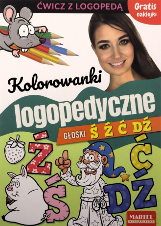 Kolorowanki logopedyczne z naklejkami. Głoski Ś Ź Ć Dź - Magdalena Małecka, Agnieszka Anna Wiatrowska [KSIĄŻKA]