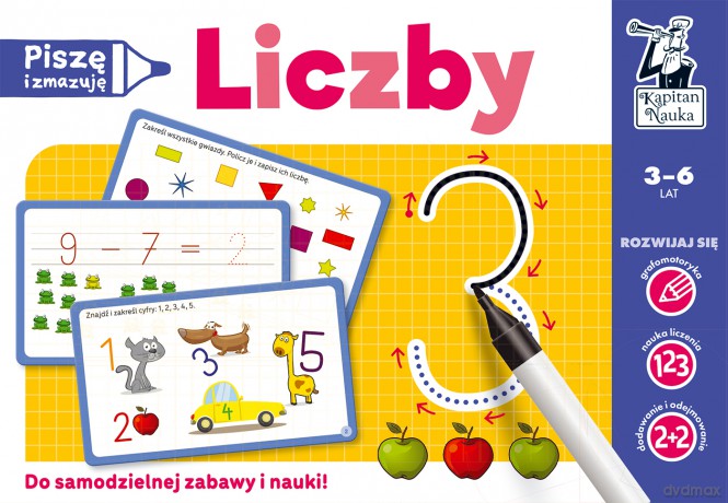 Liczby. Piszę i zmazuję. Kapitan Nauka [KSIĄŻKA]