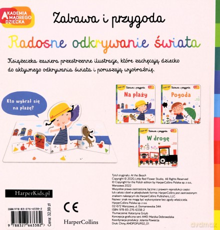 Na plaży. Akademia mądrego dziecka. Zabawa i przygoda [KSIĄŻKA]