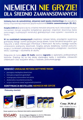 Niemiecki nie gryzie! Dla średnio zaawansowanych. Poziom B1-B2 [KSIĄŻKA]