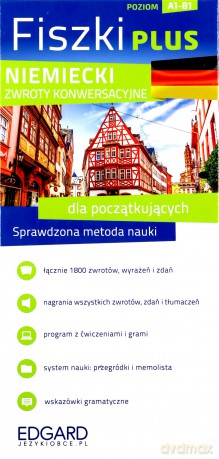 Niemiecki. Fiszki PLUS. Zwroty konwersacyjne dla początkujących. Poziom A1-B1 - Eliza Chabros, Ewa Kędzierska, Zuzanna Pytlińska [KSIĄŻKA]