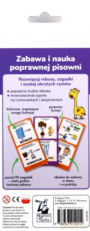 Ortografia. Zagadki obrazkowe 6-9 lat. Kapitan Nauka - Diana Tomaszewska [KSIĄŻKA]
