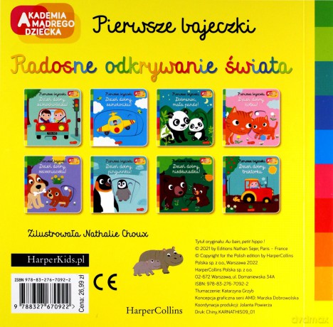 Pora na kąpiel, hipopotamku! Akademia mądrego dziecka. Pierwsze bajeczki - Nathalie Choux [KSIĄŻKA]