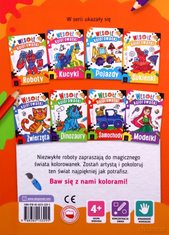 Roboty. Wesołe kolorowanki [KSIĄŻKA]