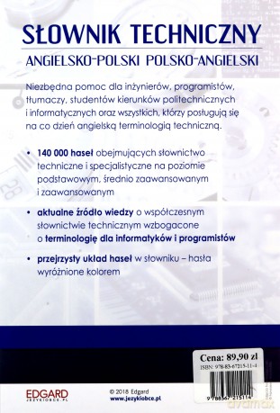 Słownik techniczny angielsko-polski, polsko-angielski [KSIĄŻKA]