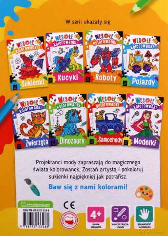 Sukienki. Wesołe kolorowanki [KSIĄŻKA]
