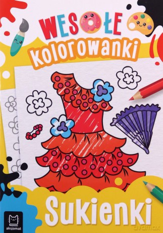 Sukienki. Wesołe kolorowanki [KSIĄŻKA]