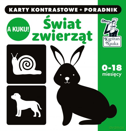 Świat Zwierząt. A kuku! Karty kontrastowe + poradnik. Kapitan Nauka - Anna Zych [KSIĄŻKA]