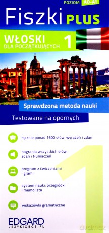 Włoski. Fiszki PLUS dla początkujących 1. Poziom A0-A1 [KSIĄŻKA]