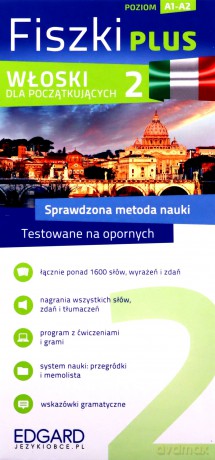 Włoski. Fiszki PLUS dla początkujących 2. Poziom A1-A2 [KSIĄŻKA]