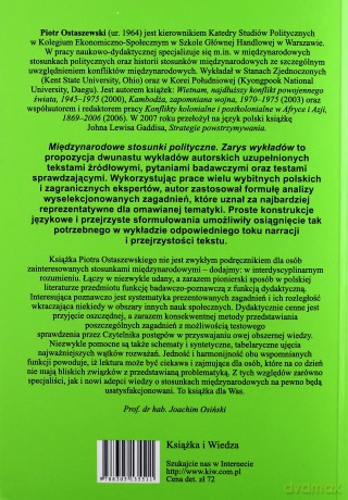 Międzynarodowe Stosunki Polityczne Zarys Wykładów - Piotr Ostaszewski [KSIĄŻKA]