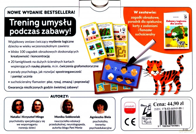 Zabawy logiczne dla ucznia. Kapitan Nauka - Natalia Minge, Krzysztof Minge, Monika Sobkowiak [KSIĄŻKA]