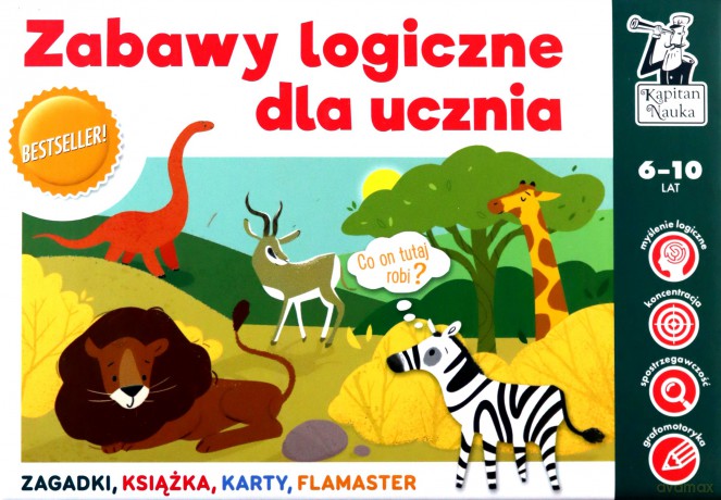Zabawy logiczne dla ucznia. Kapitan Nauka - Natalia Minge, Krzysztof Minge, Monika Sobkowiak [KSIĄŻKA]