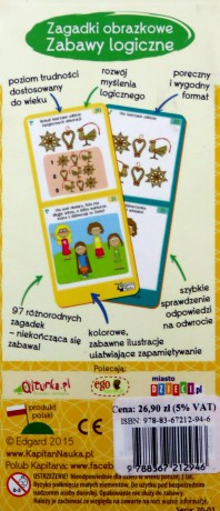 Zabawy logiczne. Zagadki obrazkowe 6-9 lat - Natalia Minge, Krzysztof Minge [KSIĄŻKA]