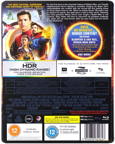 Spider-Man: Bez drogi do domu (steelbook) [Blu-Ray 4K]+[Blu-Ray]