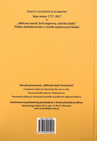 Biblioteka epoki nowożytnej 5 II/2016 [KSIĄŻKA]
