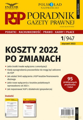 Koszty 2022 po zmianach [KSIĄŻKA]