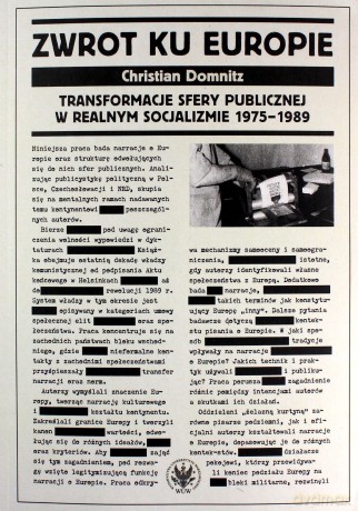 Zwrot ku Europie Transformacje sfery publicznej w realnym socjalizmie 1975-1989 - Christian Domnitz [KSIĄŻKA]