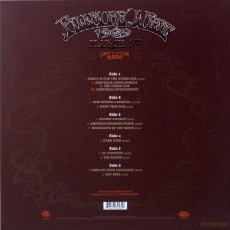Grateful Dead: Fillmore West, San Francisco, 3/1/69 [3xWinyl]