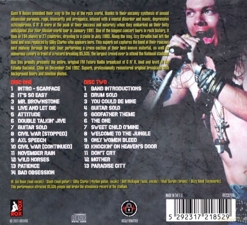 Guns N Roses: Live Chile 1992 [2CD]