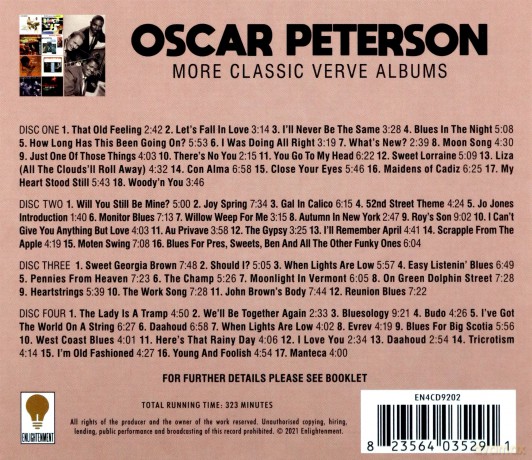 Oscar Peterson: More Classic Verve Albums [4CD]
