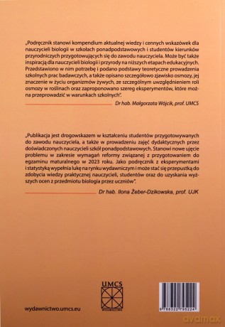 Eksperymentowanie z elementami analizy statystycznej w nauczaniu-uczeniu się biologii w szkole ponadpodstawowej - Barbara Chudzik, Maria Wójcik Anna [KSIĄŻKA]