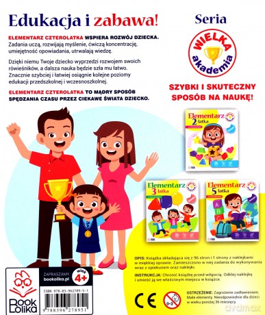 Elementarz 4 latka z ćwiczeniami [KSIĄŻKA]