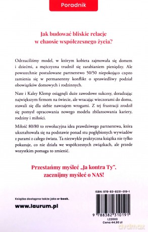 Miłość 80/80 - Klemp Dr Nate, Kaley Klemp [KSIĄŻKA]