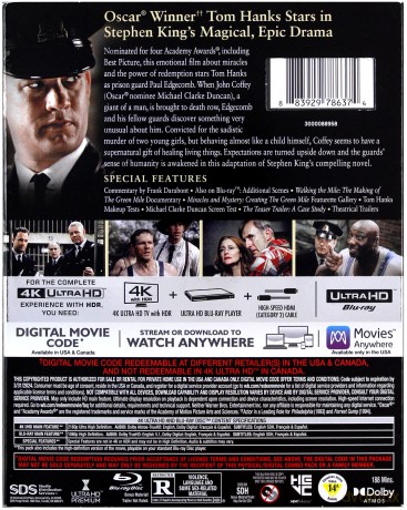 The Green Mile (Zielona mila) [Blu-Ray 4K]+[Blu-Ray]