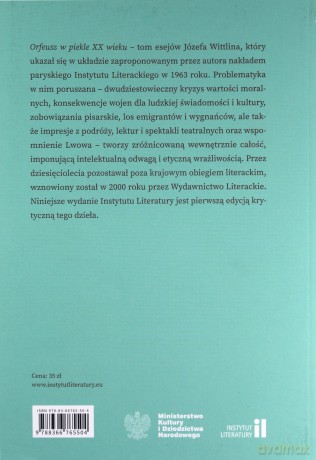 Orfeusz w piekle XX wieku (Tom 1) - Józef Wittlin [KSIĄŻKA]