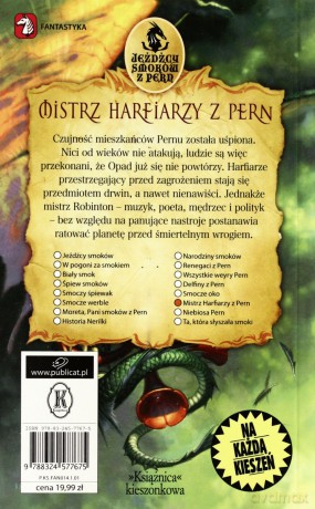 Jeźdźcy Smoków Z Pern 14 Mistrz Harfiarzy Z Pern - Anne Mccaffrey [KSIĄŻKA]