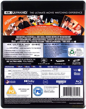 Who Framed Roger Rabbit (Kto wrobił królika Rogera?) [Blu-Ray 4K]+[Blu-Ray]