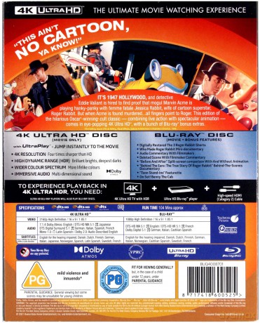 Who Framed Roger Rabbit (Kto wrobił królika Rogera?) [Blu-Ray 4K]+[Blu-Ray]