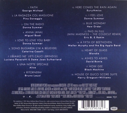 House Of Gucci soundtrack [CD]