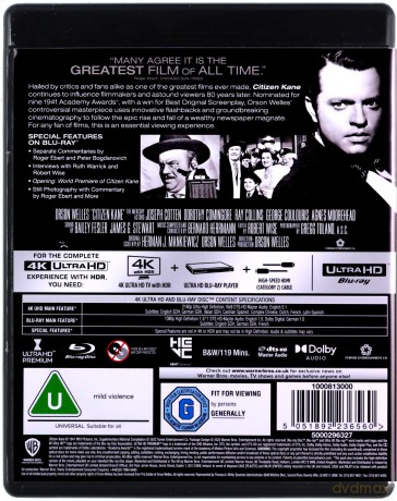 Citizen Kane (1941) (Obywatel Kane) [Blu-Ray 4K]+[Blu-Ray]