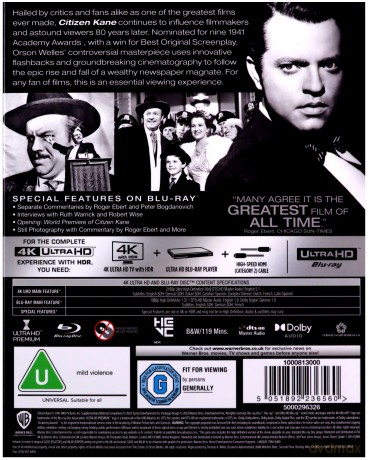 Citizen Kane (1941) (Obywatel Kane) [Blu-Ray 4K]+[Blu-Ray]