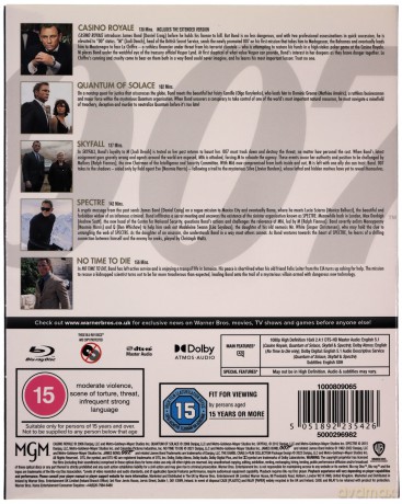 007 James Bond Daniel Craig: 5 Film Collection: Casino Royale / Quantum of Solace / Skyfall / Spectre / No Time To Die [5xBlu-Ray]
