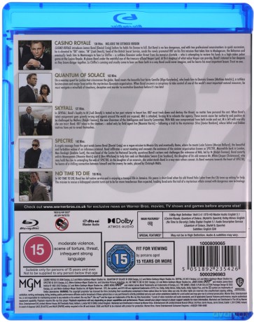 007 James Bond Daniel Craig: 5 Film Collection: Casino Royale / Quantum of Solace / Skyfall / Spectre / No Time To Die [5xBlu-Ray]