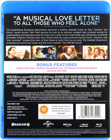 Dear Evan Hansen (Drogi Evanie Hansenie) [Blu-Ray]