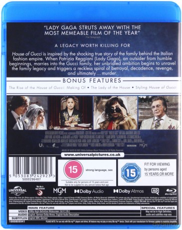 House Of Gucci (Dom Gucci) [Blu-Ray]