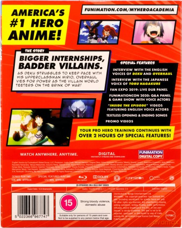My Hero Academia: Complete Season 4 (Akademia bohaterów) [4xBlu-Ray]