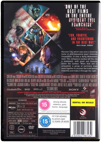 Resident Evil: Witajcie w Raccoon City [DVD]