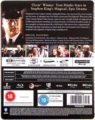 The Green Mile (Zielona Mila) (steelbook) [Blu-Ray 4K]+[Blu-Ray]