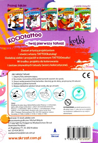 Kolorowanka z tatuażami. Kotki [KSIĄŻKA]